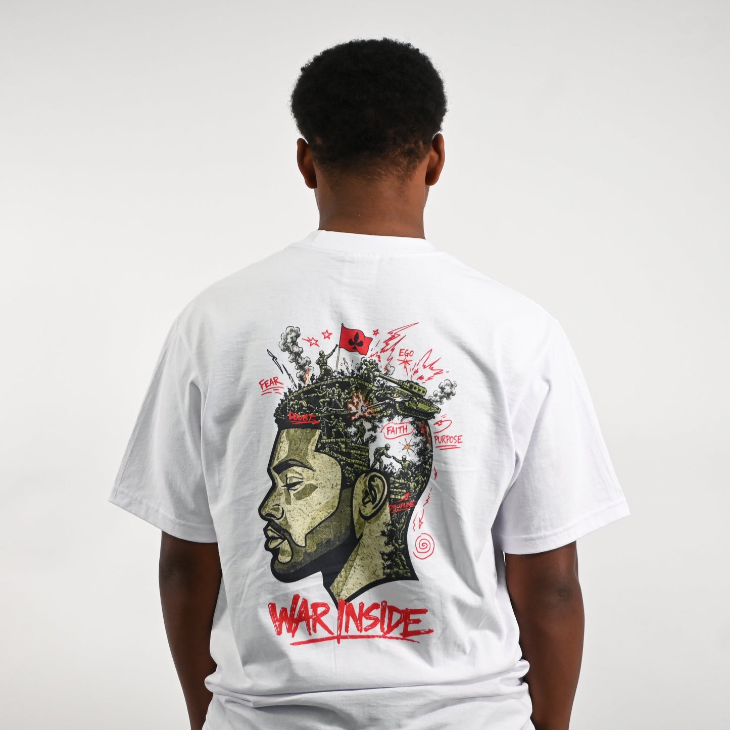 War Inside Oversized Heavyweight T Shirt