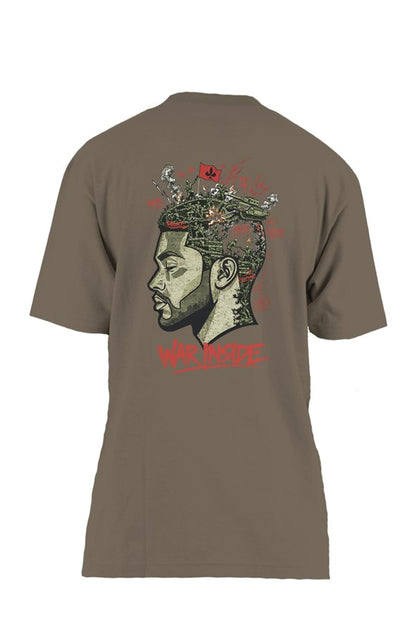 War Inside Oversized Heavyweight T Shirt