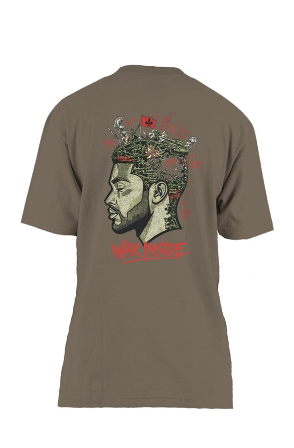 War Inside Oversized Heavyweight T Shirt